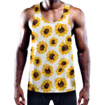 Sunflower Polka Dot Pattern Print Training Tank Top