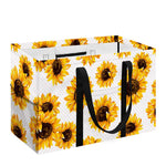 Sunflower Polka Dot Pattern Print Utility Tote Bag