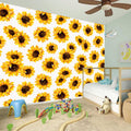Sunflower Polka Dot Pattern Print Wall Sticker