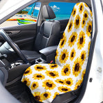 Sunflower Polka Dot Pattern Print Waterproof Car Seat Cover