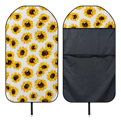 Sunflower Polka Dot Pattern Print Waterproof Car Seat Cover