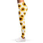 Sunflower Polka Dot Pattern Print Women's Leggings