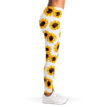 Sunflower Polka Dot Pattern Print Women's Leggings