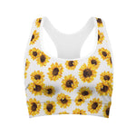 Sunflower Polka Dot Pattern Print Women's Sports Bra