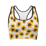 Sunflower Polka Dot Pattern Print Women's Sports Bra