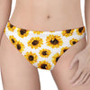 Sunflower Polka Dot Pattern Print Women's Thong