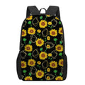 Sunflower Polygonal Pattern Print 17 Inch Backpack