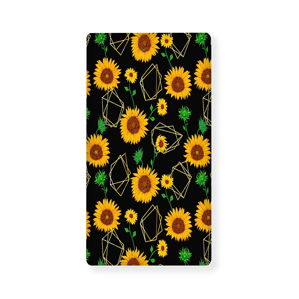 Sunflower Polygonal Pattern Print Baby Crib Sheet