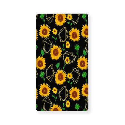 Sunflower Polygonal Pattern Print Baby Crib Sheet