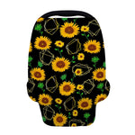 Sunflower Polygonal Pattern Print Baby Seat Cover