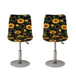 Sunflower Polygonal Pattern Print Bar Stool Covers
