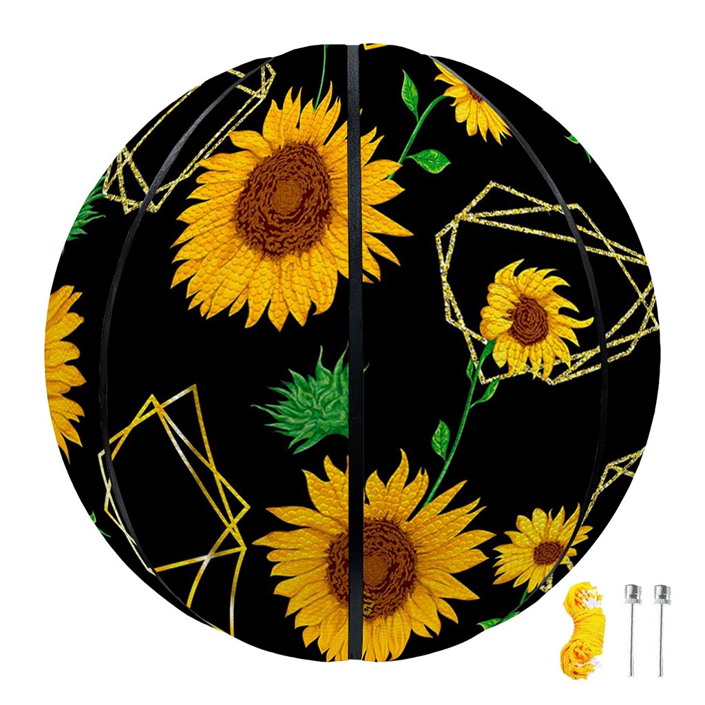 Sunflower Polygonal Pattern Print Basketball