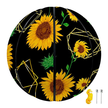 Sunflower Polygonal Pattern Print Basketball