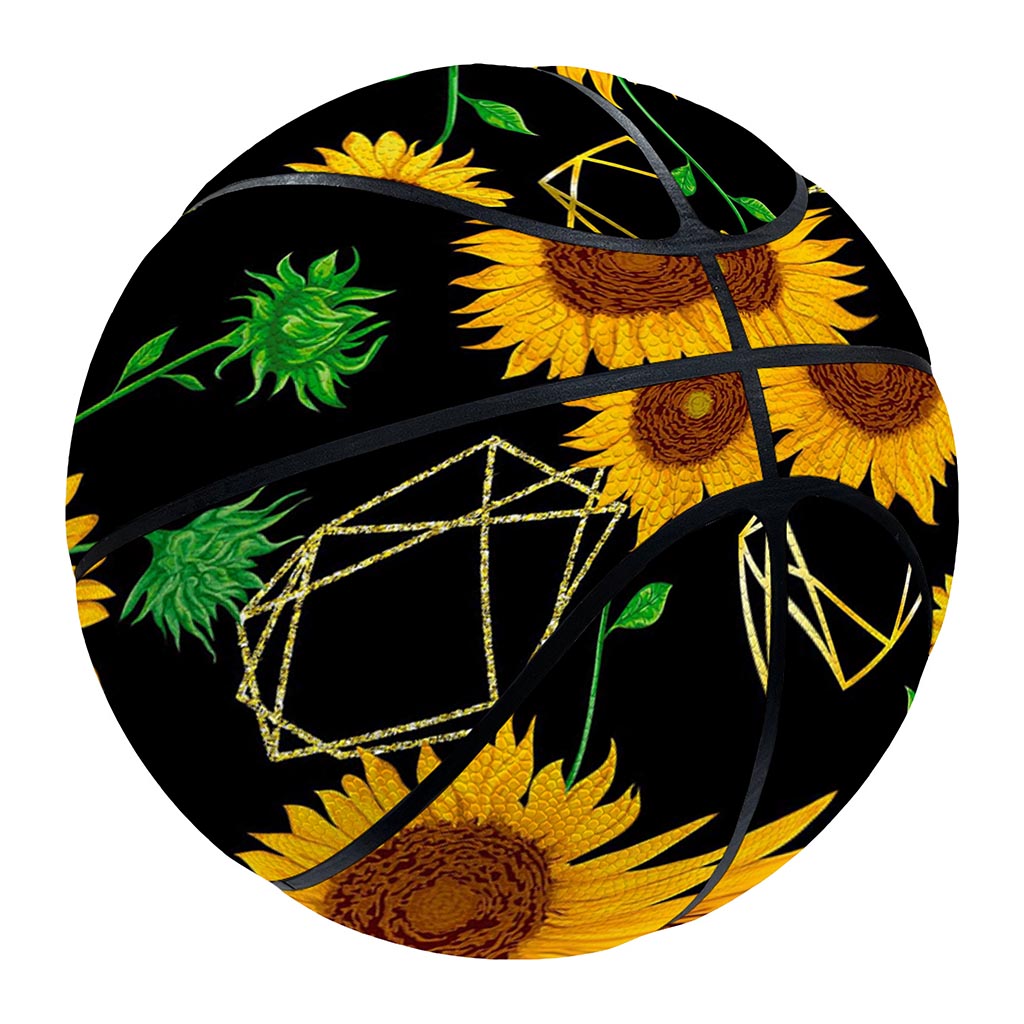 Sunflower Polygonal Pattern Print Basketball