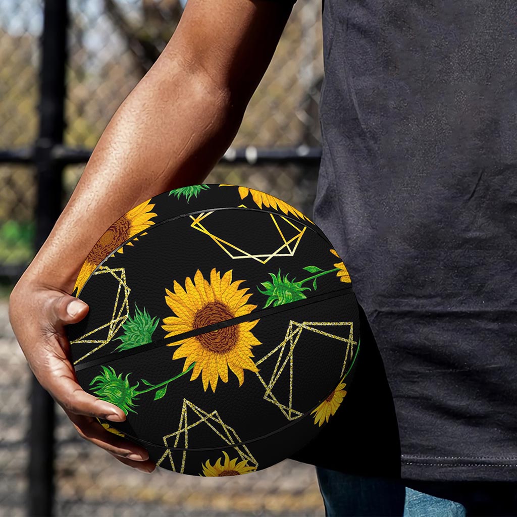 Sunflower Polygonal Pattern Print Basketball