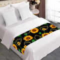 Sunflower Polygonal Pattern Print Bed Runner