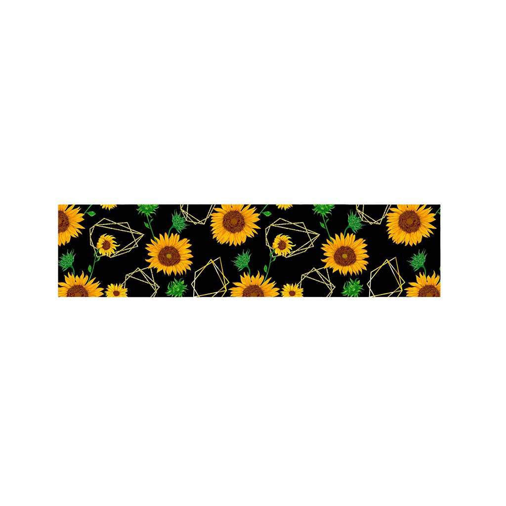 Sunflower Polygonal Pattern Print Bed Runner