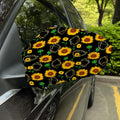Sunflower Polygonal Pattern Print Car Side Mirror Covers