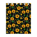 Sunflower Polygonal Pattern Print Curtain