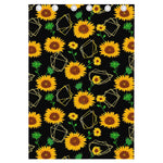 Sunflower Polygonal Pattern Print Curtain