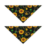 Sunflower Polygonal Pattern Print Dog Bandana