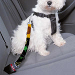 Sunflower Polygonal Pattern Print Dog Seat Belt