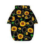 Sunflower Polygonal Pattern Print Dog Zip Up Hoodie