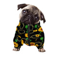 Sunflower Polygonal Pattern Print Dog Zip Up Jacket