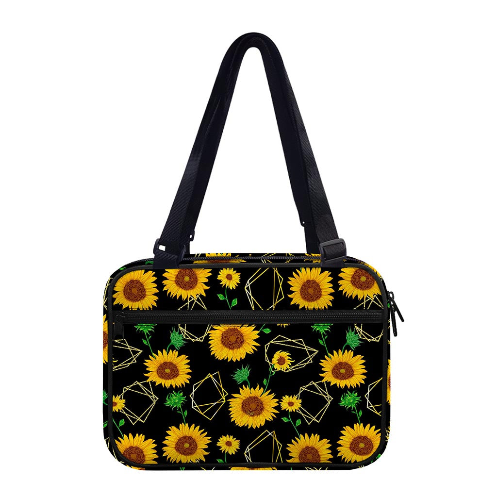 Sunflower Polygonal Pattern Print Double Strap Bible Bag