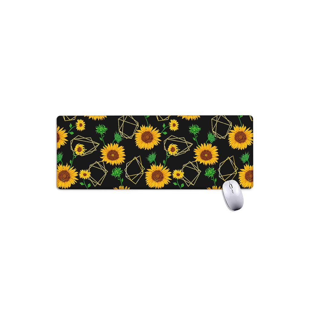 Sunflower Polygonal Pattern Print Extended Mouse Pad