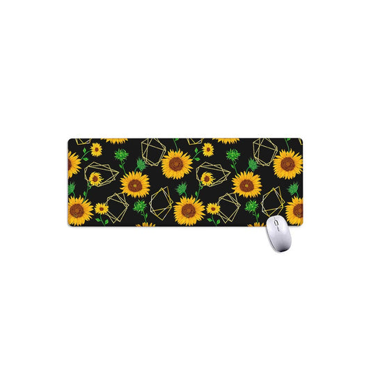 Sunflower Polygonal Pattern Print Extended Mouse Pad