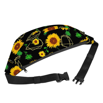 Sunflower Polygonal Pattern Print Fanny Pack
