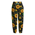 Sunflower Polygonal Pattern Print Fleece Lined Knit Pants