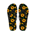 Sunflower Polygonal Pattern Print Flip Flops