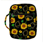 Sunflower Polygonal Pattern Print Front Pocket Bible Bag