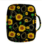 Sunflower Polygonal Pattern Print Front Pocket Bible Bag