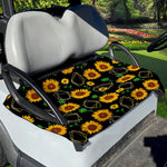 Sunflower Polygonal Pattern Print Golf Cart Seat Cover