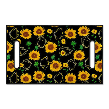 Sunflower Polygonal Pattern Print Golf Cart Seat Cover