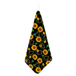 Sunflower Polygonal Pattern Print Hand Towel
