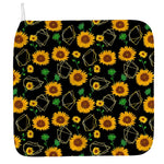 Sunflower Polygonal Pattern Print Hand Towel