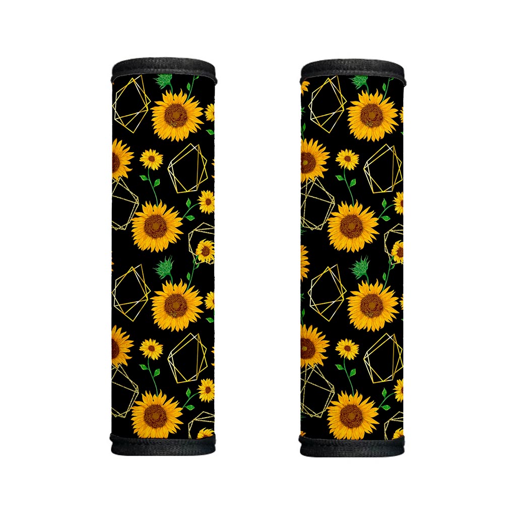 Sunflower Polygonal Pattern Print Handle Covers
