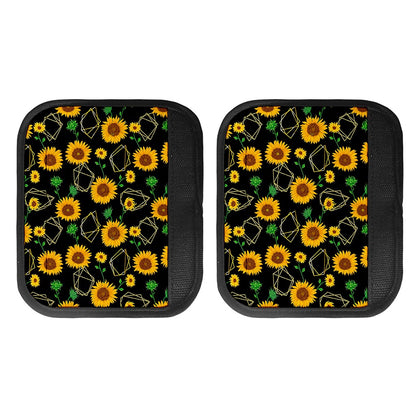 Sunflower Polygonal Pattern Print Handle Covers