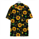 Sunflower Polygonal Pattern Print Hawaiian Shirt