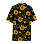 Sunflower Polygonal Pattern Print Hawaiian Shirt