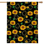 Sunflower Polygonal Pattern Print House Flag