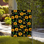 Sunflower Polygonal Pattern Print House Flag
