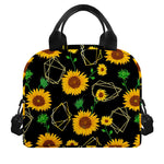 Sunflower Polygonal Pattern Print Insulated Lunch Bag