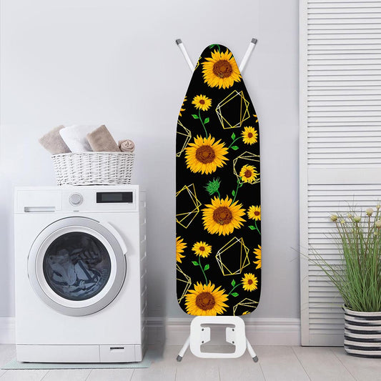 Sunflower Polygonal Pattern Print Ironing Board Cover
