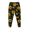 Sunflower Polygonal Pattern Print Jogger Pants