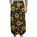 Sunflower Polygonal Pattern Print Lantern Pants